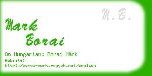 mark borai business card
