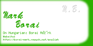 mark borai business card